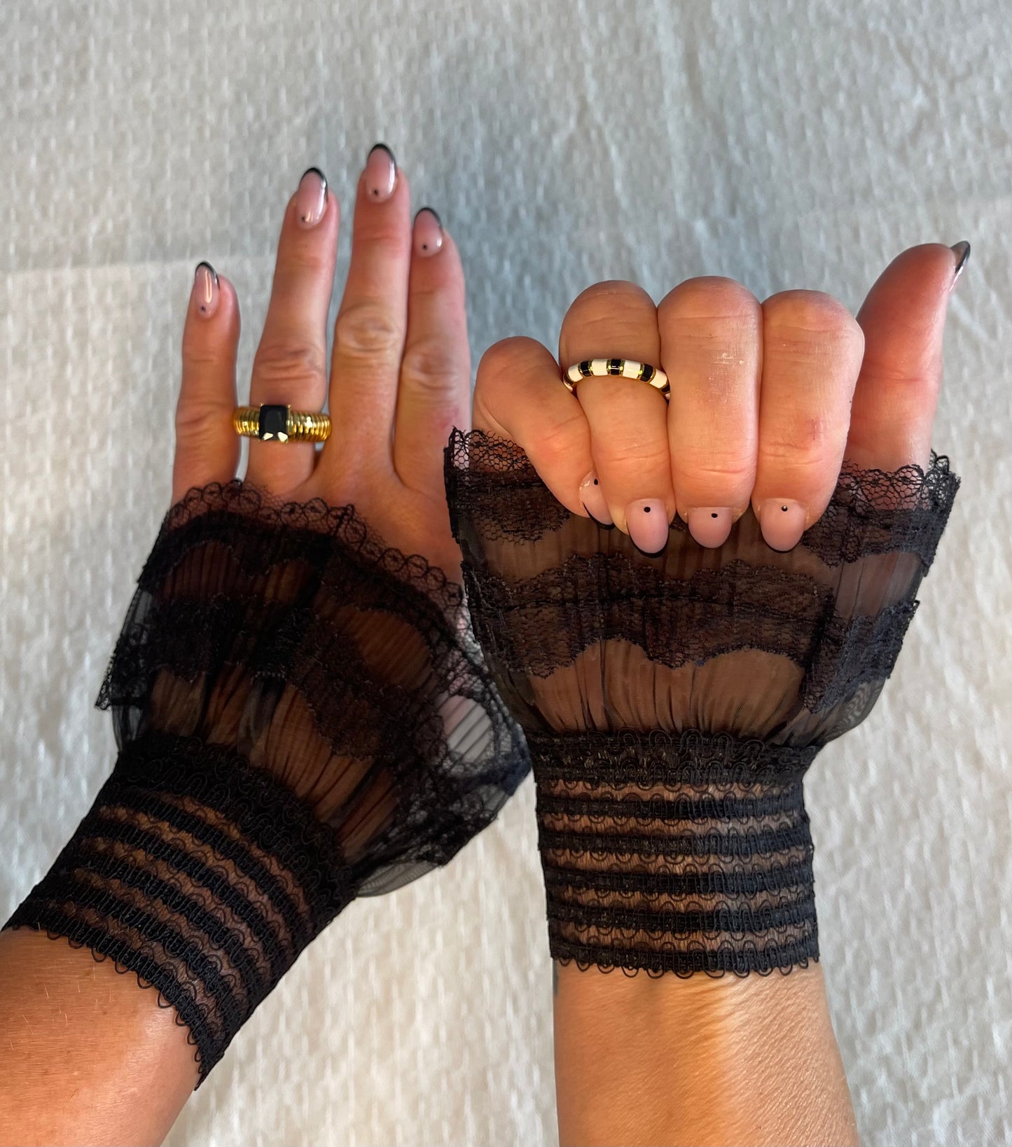 Black lace wrist cuff