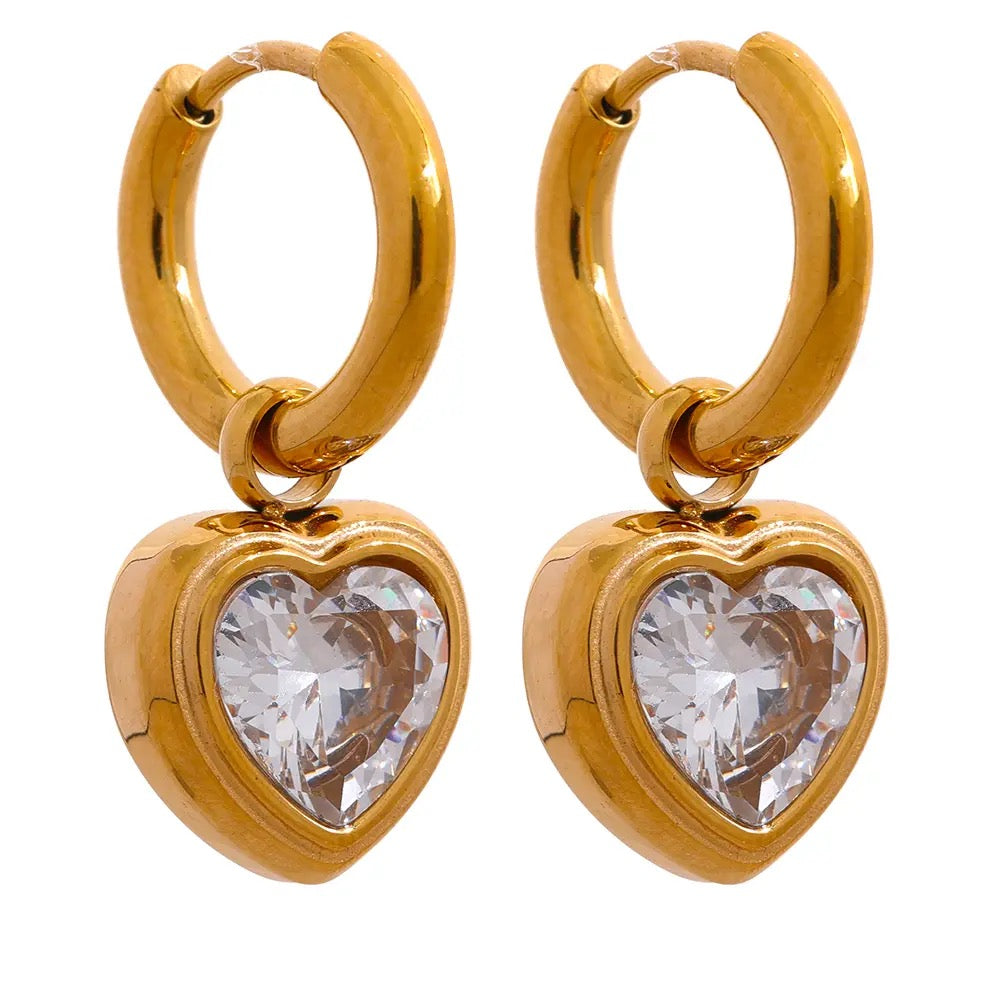 Sparkle heart earring