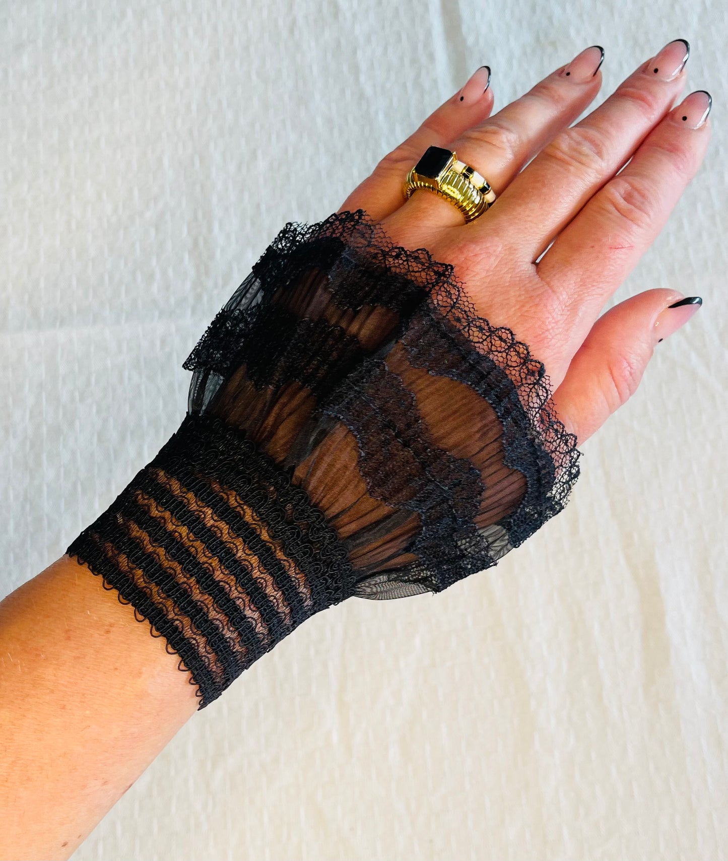 Black lace wrist cuff