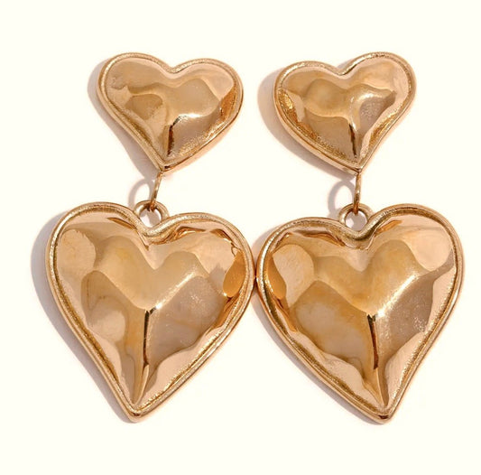 Amalfi heart earrings - By Krohnstad