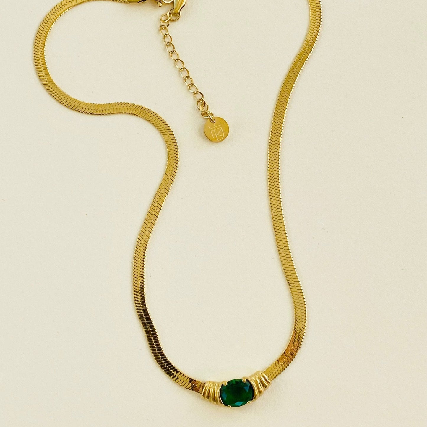 Snake chain eye green - By Krohnstad