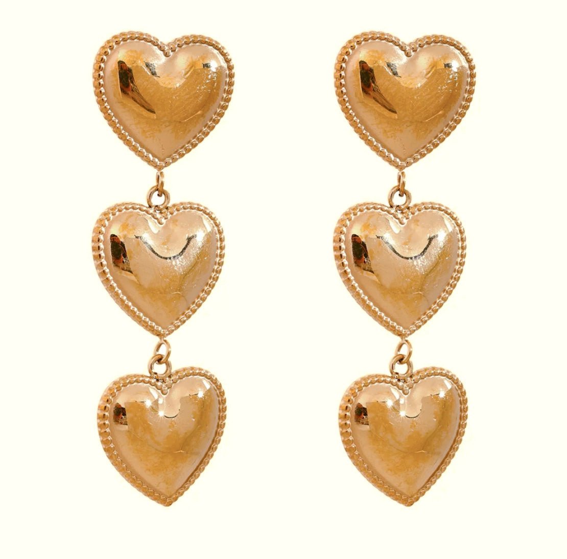 Three hearts earrings - By Krohnstad